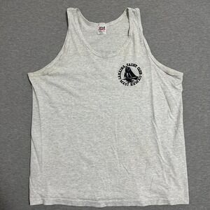 Vintage Anvil Lahaina Yacht Club Maui Hawaii Tank Top Heather Gray Mens XL